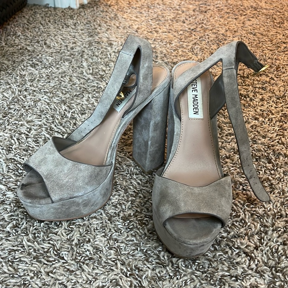 Steven Madden Suede Platform Heels